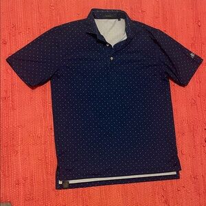 Turtleson Addison Reserve Navy Polka Dot Polo Shirt